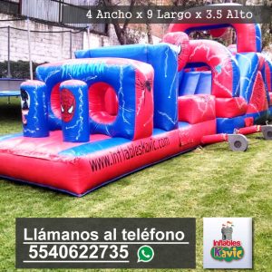 juego inflable combo del hombre araña naucalpan